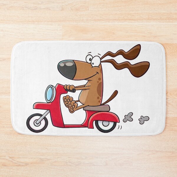 Item preview, Funny Dog Riding a Red Scooter – Speedy Pup designed and sold by MyCalmDraw.