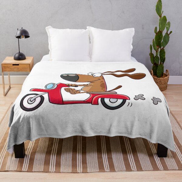 Item preview, Funny Dog Riding a Red Scooter – Speedy Pup designed and sold by MyCalmDraw.