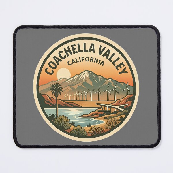 Item preview, Coachella Valley California Vintage Desert Sunset Badge designed and sold by LittleArij.