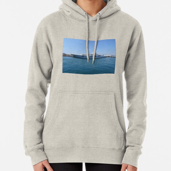 Cannes Luxury Yacht tranquil Mediterranean retreat Pullover Hoodie