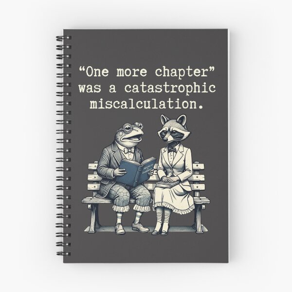 Item preview, One More Chapter Miscalculation Toad & Raccoon designed and sold by Reverie & Roses.