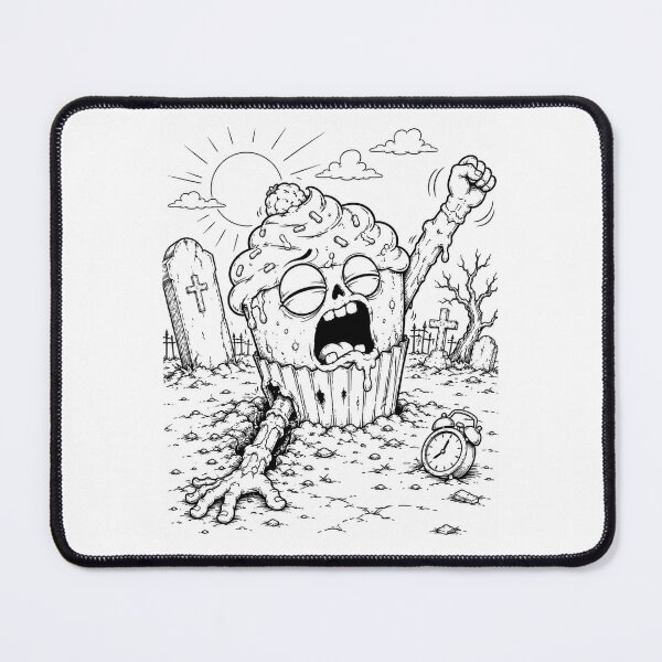 Item preview, Zombie Cupcake Rising from the Grave – Funny Undead Halloween Food designed and sold by ComedyInkFactor.