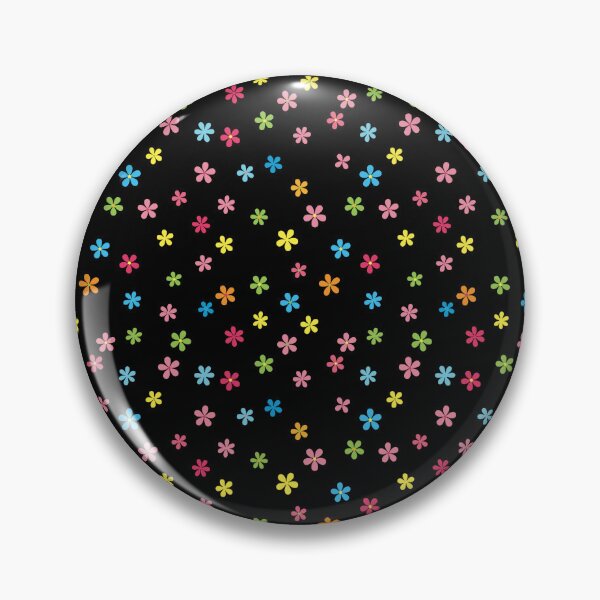 Item preview, Colorful Tiny Flowers Pattern on Black Background | Cute Floral Design designed and sold by joy-Moons.