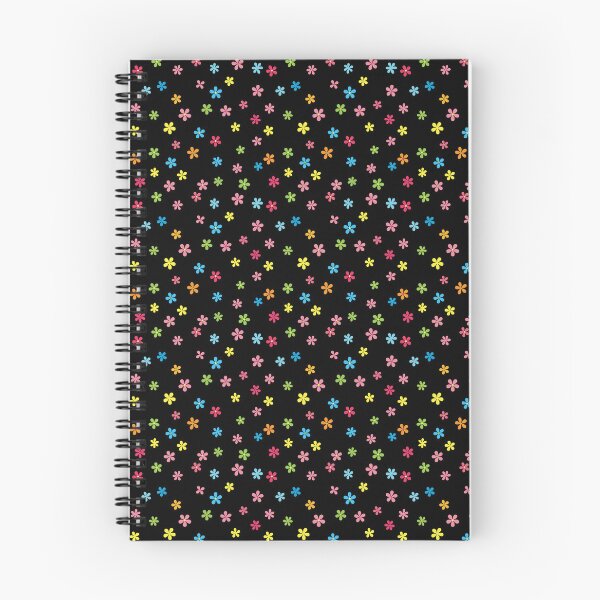 Item preview, Colorful Tiny Flowers Pattern on Black Background | Cute Floral Design designed and sold by joy-Moons.
