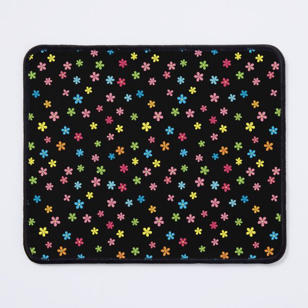 Item preview, Colorful Tiny Flowers Pattern on Black Background | Cute Floral Design designed and sold by joy-Moons.