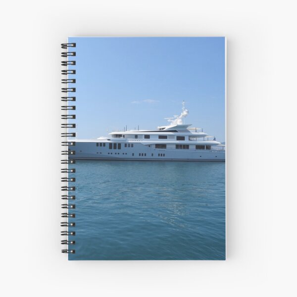 Cannes Luxury Yacht tranquil Mediterranean retreat Spiral Notebook