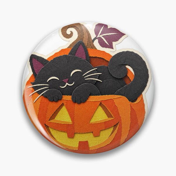 Item preview, Black Cat Asleep in a Halloween Jack O Lantern designed and sold by eignvalue.