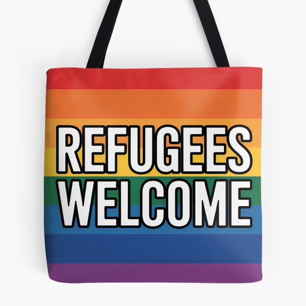 Item preview, Refugees Welcome - Left Politics Migration Sticker designed and sold by LoFizzy.