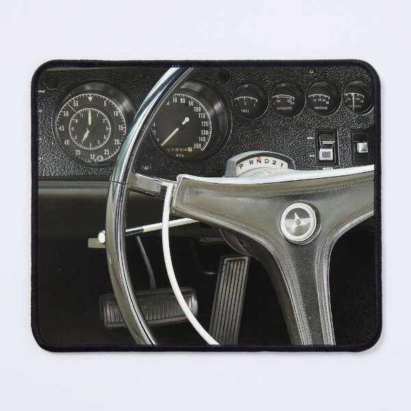 Item preview, 1969 Charger Dashboard - Classic American Muscle Car Interior Steering Wheel Detail designed and sold by Peter Kraaibeek Art Gallery.