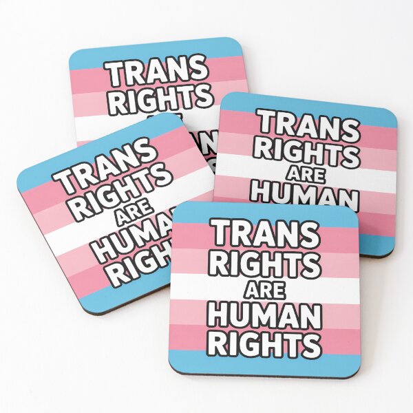 Item preview, Trans right are human rights - Left Politics Migration Sticker designed and sold by LoFizzy.