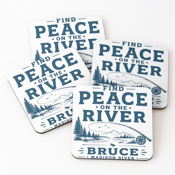 Item preview, Find Peace On The River Fly Fishing Outdoor Design designed and sold by TeeVerse27.