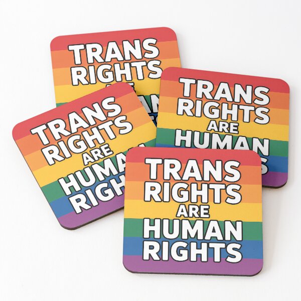 Item preview, Trans right are human rights - Left Politics Migration Sticker designed and sold by LoFizzy.