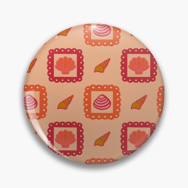 Item preview, Coquette Seashells in Warm Neutral Ruffled Frames Seamless Pattern designed and sold by Olive Lane Creative.