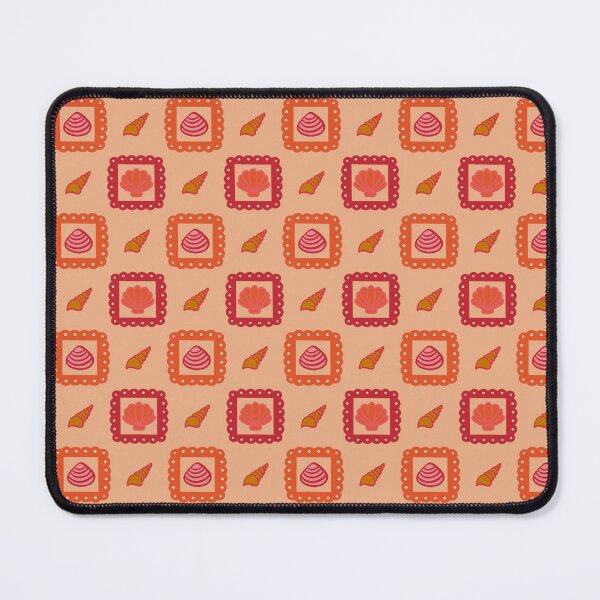 Item preview, Coquette Seashells in Warm Neutral Ruffled Frames Seamless Pattern designed and sold by Olive Lane Creative.