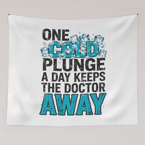 Item preview, One Cold Plunge A Day Keeps The Doctor Away - Funny Ice Bath designed and sold by Neurospicy Trolls.
