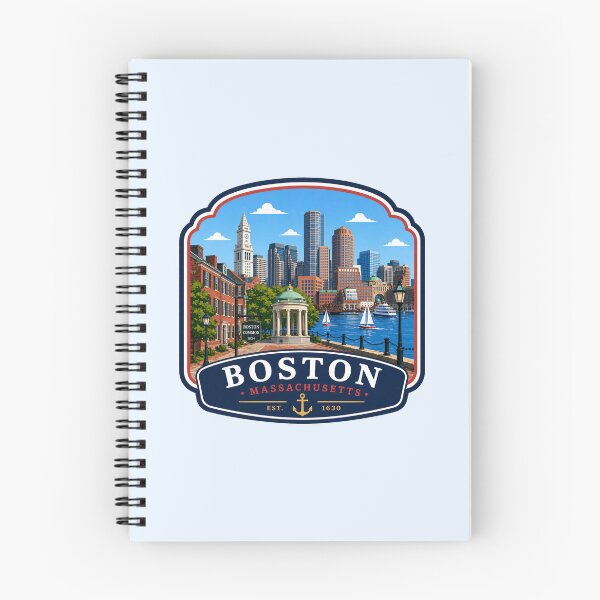 Item preview, Boston, Massachusetts - Harbor, Skyline Historic Waterfront designed and sold by Myra365Art.