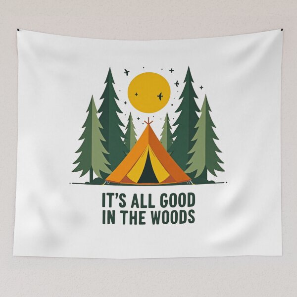 Item preview, It's All Good In The Woods Vintage Camping Design designed and sold by GabeMountainArt.