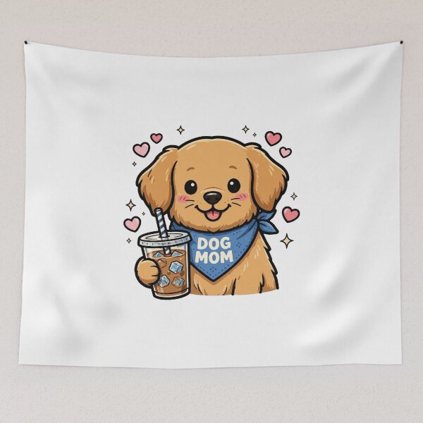 Item preview, Dog Mom With Iced Coffee - Cute Golden Retriever Dog Mom Life designed and sold by FBA.