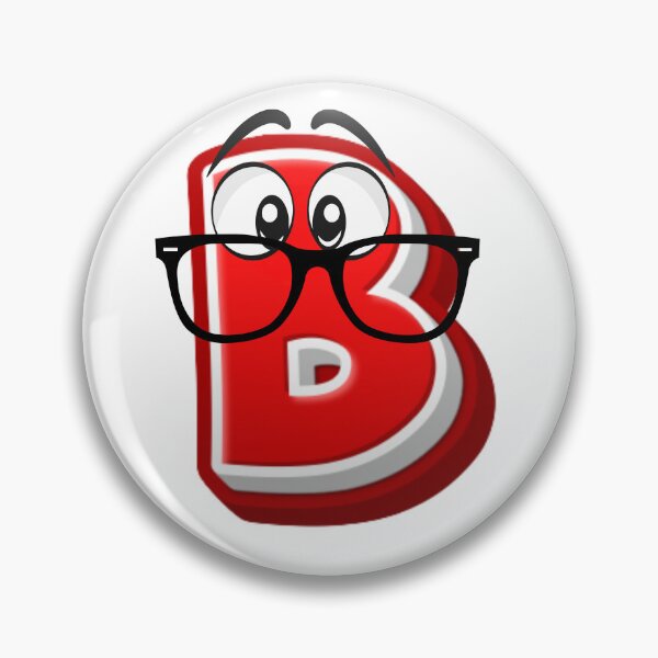 Item preview, Cute Cartoon Initial B Intelligent Nerd Emotion with glasses designed and sold by ImaginARTDesign.