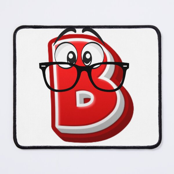Item preview, Cute Cartoon Initial B Intelligent Nerd Emotion with glasses designed and sold by ImaginARTDesign.