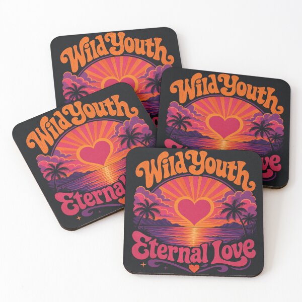 Item preview, : Wild Youth Eternal Love Retro Sunset Tropical Heart designed and sold by Aliplus+.