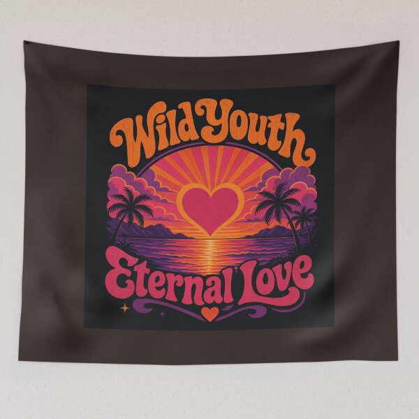Item preview, : Wild Youth Eternal Love Retro Sunset Tropical Heart designed and sold by Aliplus+.