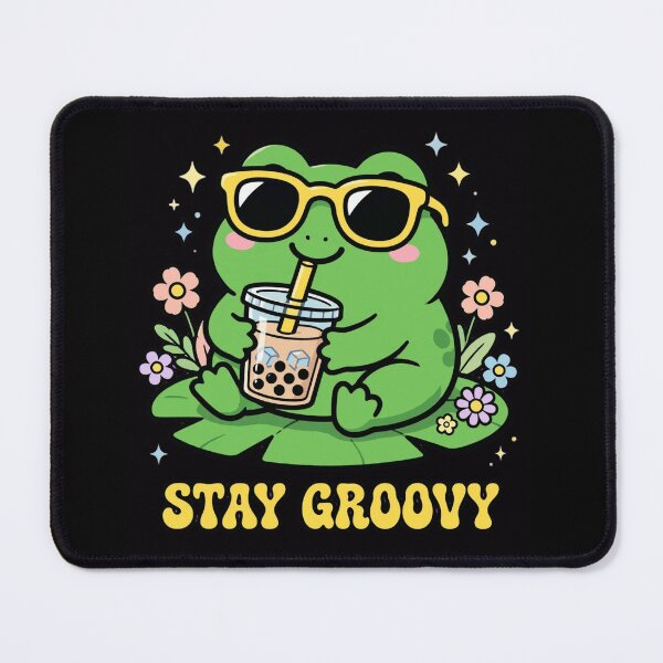 Item preview, Stay Groovy Frog Funny Boba Tea Frog Sunglasses Cute Sticker designed and sold by Fulaly.