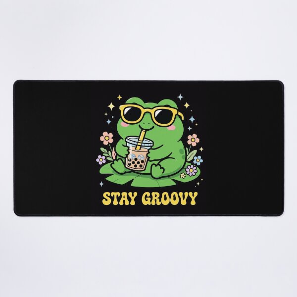 Item preview, Stay Groovy Frog Funny Boba Tea Frog Sunglasses Cute Sticker designed and sold by Fulaly.