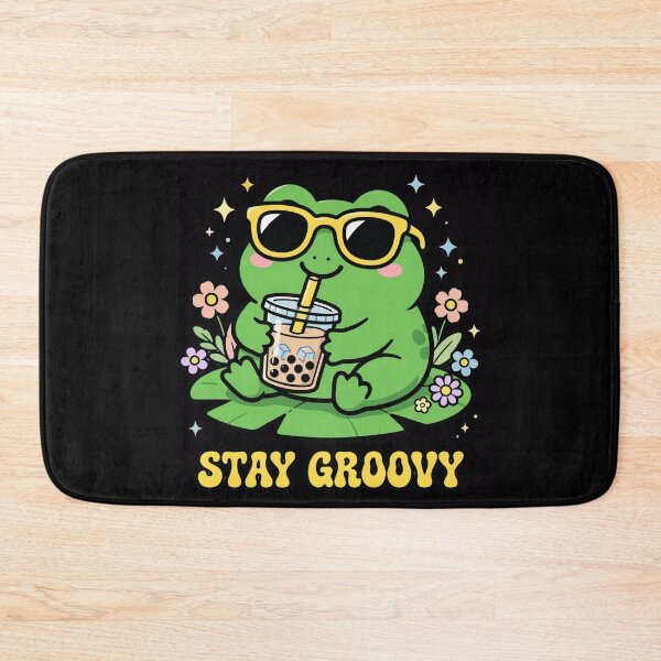 Item preview, Stay Groovy Frog Funny Boba Tea Frog Sunglasses Cute Sticker designed and sold by Fulaly.