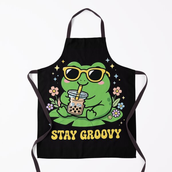 Item preview, Stay Groovy Frog Funny Boba Tea Frog Sunglasses Cute Sticker designed and sold by Fulaly.