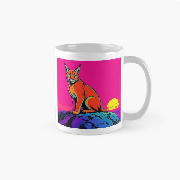 Item preview, Neon Caracal – Vibrant Wild Cat Artwork designed and sold by Dogandesighn.
