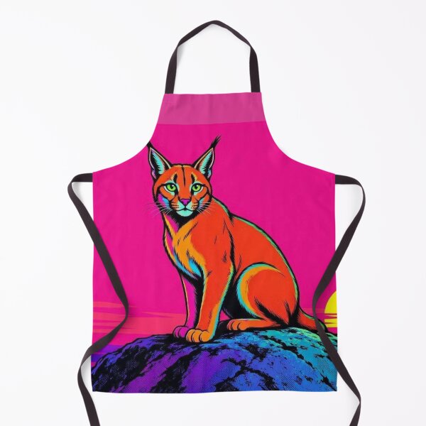 Item preview, Neon Caracal – Vibrant Wild Cat Artwork designed and sold by Dogandesighn.