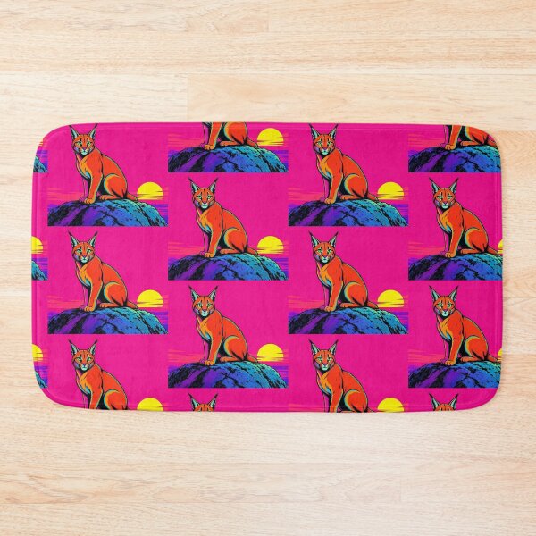 Item preview, Neon Caracal – Vibrant Wild Cat Artwork designed and sold by Dogandesighn.