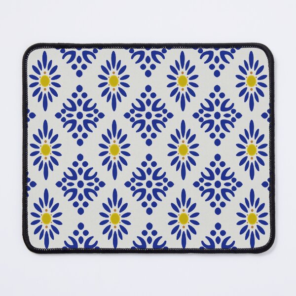 Item preview, Blue Yellow Folk Floral Ornamental Seamless Pattern designed and sold by Onulodesign.