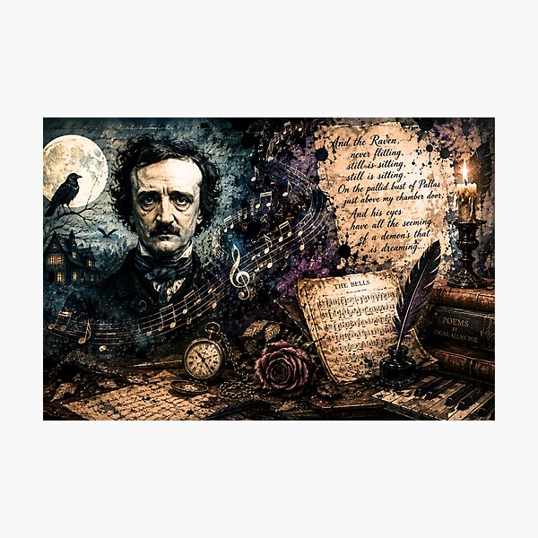 Item preview, Edgar Allan Poe – The Music of Darkness designed and sold by Edenglow Prints & Peculiars.