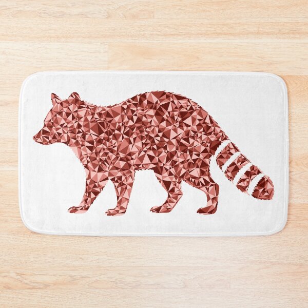 Item preview, Raccoon Red Triangular Mosaic Silhouette Design designed and sold by DymondDesigns.