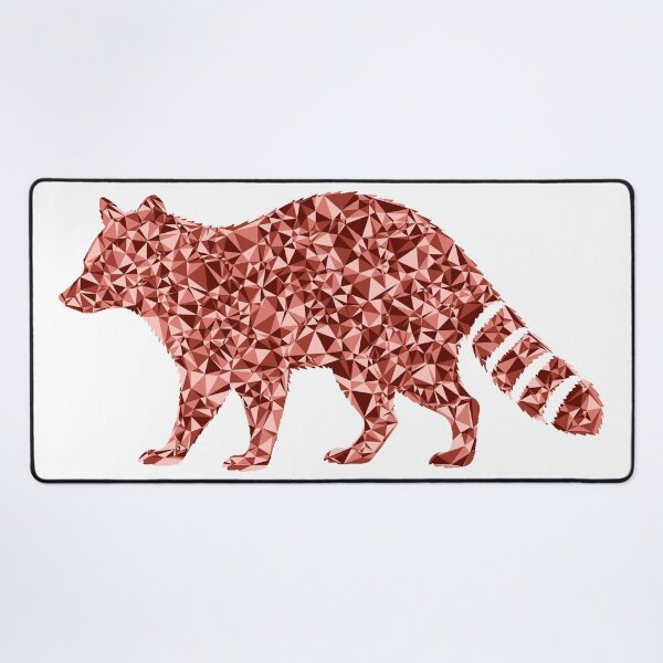Item preview, Raccoon Red Triangular Mosaic Silhouette Design designed and sold by DymondDesigns.