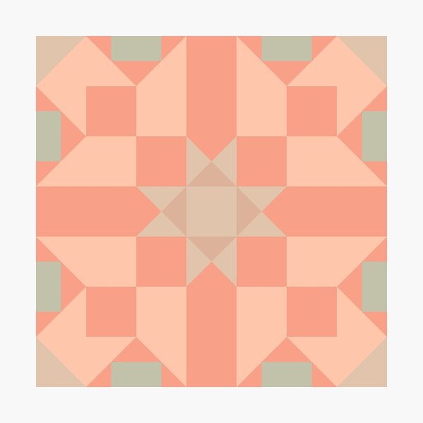 Item preview, Geometric Pattern: Canterbury: Salmon designed and sold by Red Wolf.