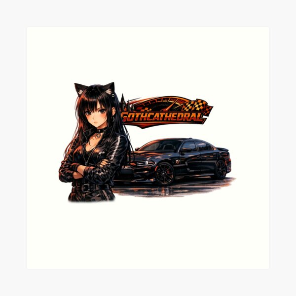 Item preview, Catgirl Anime Circuit Collection Challenger SRT Hellcat designed and sold by GothCatHedral.