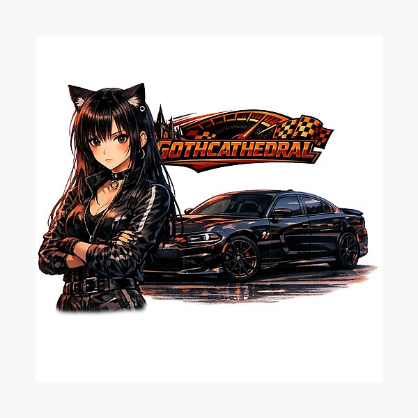 Item preview, Catgirl Anime Circuit Collection Challenger SRT Hellcat designed and sold by GothCatHedral.