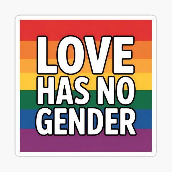 Item preview, Love has no Gender - Pride Sticker designed and sold by LoFizzy.