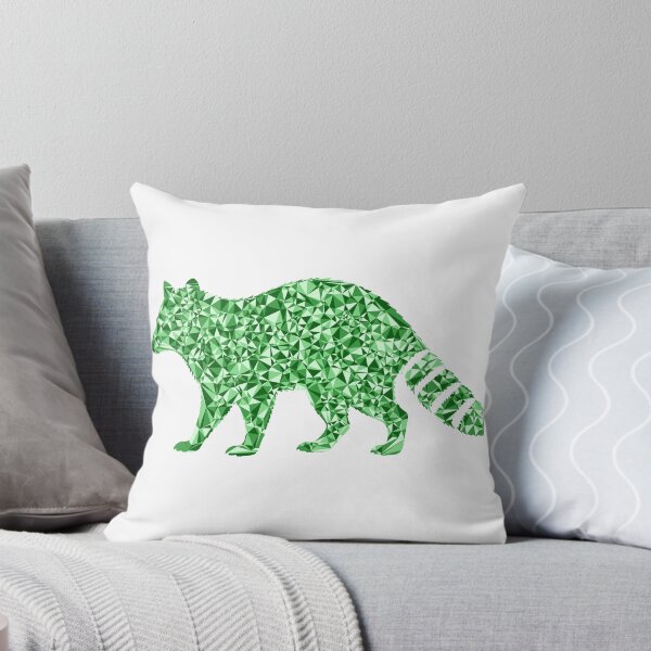 Item preview, Raccoon Green Triangular Mosaic Silhouette Design designed and sold by DymondDesigns.