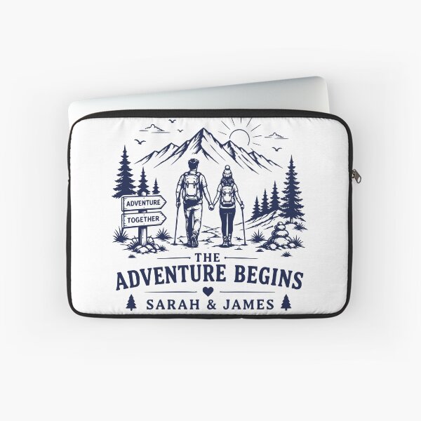 Item preview, The Adventure Begins Camping Outdoor Couple Design designed and sold by TeeVerse27.