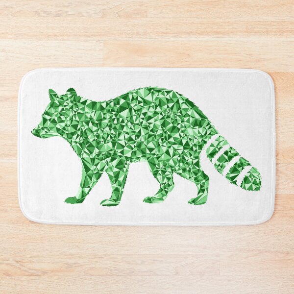 Item preview, Raccoon Green Triangular Mosaic Silhouette Design designed and sold by DymondDesigns.