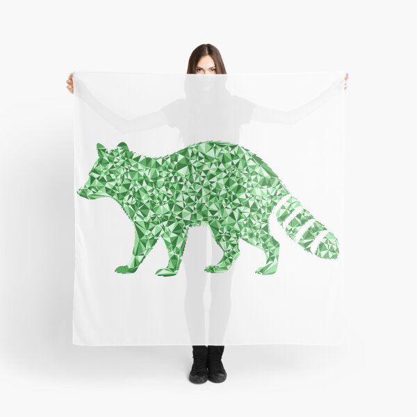Item preview, Raccoon Green Triangular Mosaic Silhouette Design designed and sold by DymondDesigns.