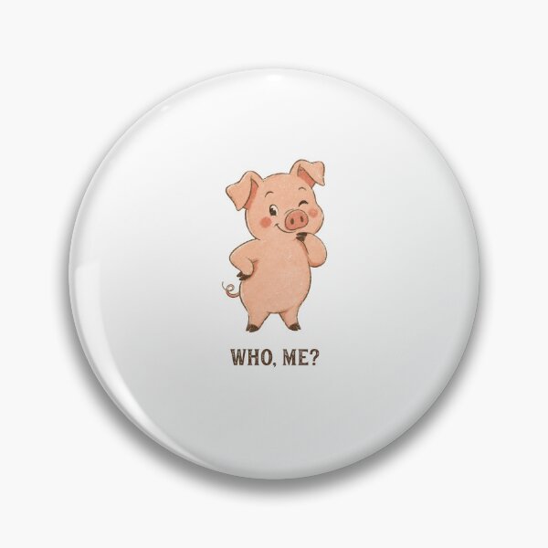 Item preview, Funny Innocent Little Pig Asks Who Me designed and sold by AntiqueImages.