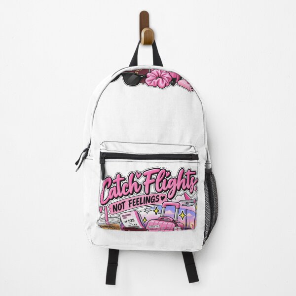 Item preview, Catch Flights Not Feelings Pink Travel Girl designed and sold by OddMuseLab.