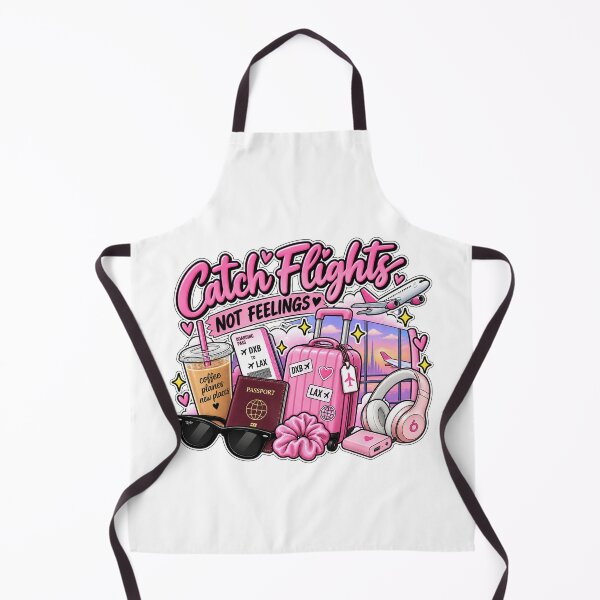 Item preview, Catch Flights Not Feelings Pink Travel Girl designed and sold by OddMuseLab.