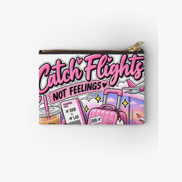 Item preview, Catch Flights Not Feelings Pink Travel Girl designed and sold by OddMuseLab.