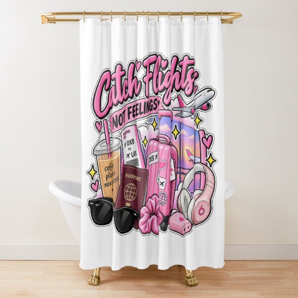 Item preview, Catch Flights Not Feelings Pink Travel Girl designed and sold by OddMuseLab.